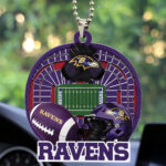 Baltimore Ravens Custom shape 2-sided Acrylic Car Ornament - TMTHU742