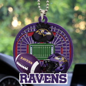Baltimore Ravens Custom shape 2-sided Acrylic Car Ornament - TMTHU742