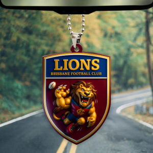 Brisbane Lions Custom Shape 2-sided Acrylic Car Ornament – TMTHU1161