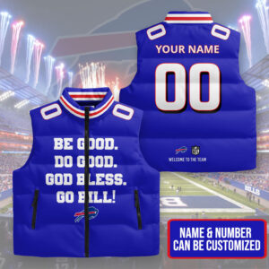 Personalized Buffalo Bills 3D Sleeveless Down Jacket - TMTHU1127