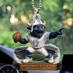 Buffalo Bills 2025 Season Custom shape 2-sided Acrylic Car Ornament - TMTHU856