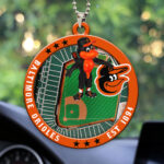 Baltimore Orioles Custom shape 2-sided Acrylic Car Ornament - HOATT13034