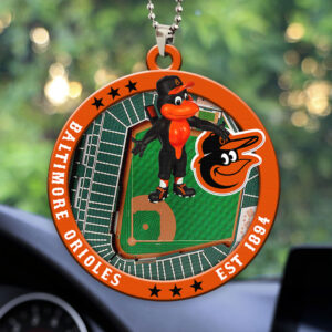 Baltimore Orioles Custom shape 2-sided Acrylic Car Ornament - HOATT13034