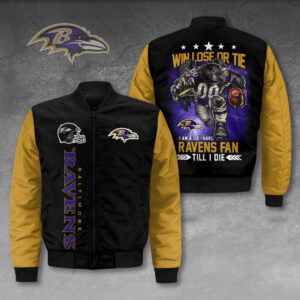Baltimore Ravens 3D Bomber Jacket - HOATT12798