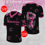 Personalized Baltimore Ravens x Breast Cancer Awareness 3D Football Jersey - MAITM12837