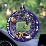 Baltimore Ravens Custom shape 2-sided Acrylic Car Ornament - HOATT12576