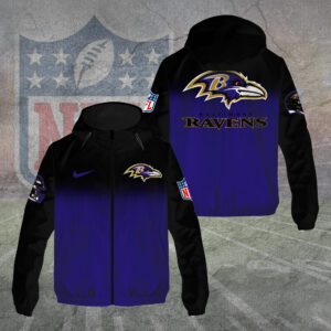 Baltimore Ravens 3D Windbreaker Jacket - TANTN15733