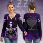 Black Sabbath x Ozzy Osbourne Women’s Long Sleeve Neckline Tie Sweatshirt – HOATT12550