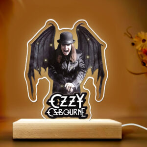 Black Sabbath x Ozzy Osbourne 3D Led Light Wooden Base - HOATT12556