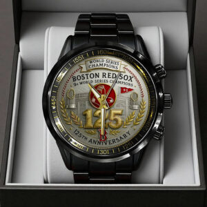 Boston Red Sox 125th Anniversary 2026 Black Stainless Steel Watch - TANTN16068