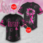 Personalized Boston Red Sox x Breast Cancer Awareness Baseball Jersey - MAITM12916