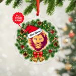 Personalized Brisbane Lions Custom Shape Clear 1-sided Acrylic Ornament - VANDH 3600