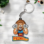Brisbane Lions Premiers 2025 Custom Shape 2-sided Keychain - TANTN16793