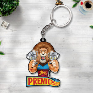 Brisbane Lions Premiers 2025 Custom Shape 2-sided Keychain - TANTN16793