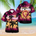 Brisbane Lions 3D Hawaiian Apparel - VANDH 3751