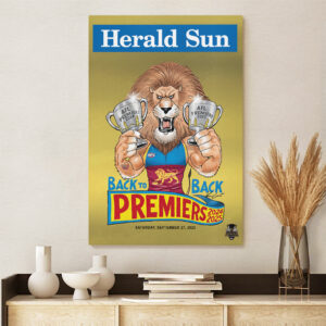Brisbane Lions Premiers 2025 Rectangle Canvas With Inner Frame - TANTN16844