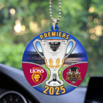 Brisbane Lions Premiers 2025 Custom Shape 2-sided Acrylic Car Ornament – TANTN16969