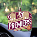 Brisbane Lions Premiers 2025 Custom Shape 2-sided Acrylic Car Ornament – TANTN16971