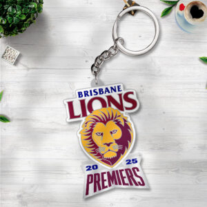 Brisbane Lions Premiers 2025 Custom Shape 2-sided Keychain - TANTN16901
