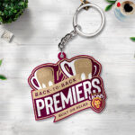 Brisbane Lions Premiers 2025 Custom Shape 2-sided Keychain - TANTN16972