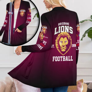 Brisbane Lions Women's Patch Pocket Cardigan - VANDH 3760
