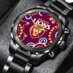 Brisbane Lions Black Stainless Steel Watch - HOATT 6389