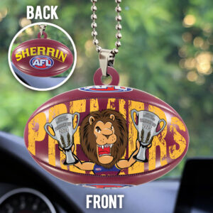 Brisbane Lions Premiers 2025 Custom Shape 2-sided Acrylic Car Ornament – HOATT13469