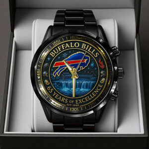 Buffalo Bills 65th Anniversary 2025 Black Stainless Steel Watch - TANTN16089