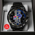 Personalized Buffalo Bills Black Stainless Steel Watch - TANTN16006