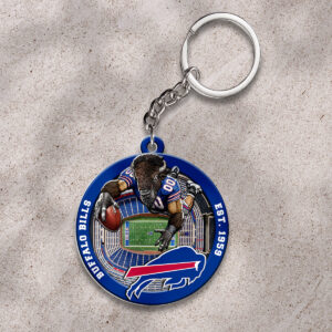 Buffalo Bills Custom Shape 2-sided Keychain - HOATT12684