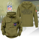 Buffalo Bills 2025 Salute to Service 2D Vintage Quarter Zip Hoodie - TANTN16581