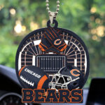 Chicago Bears Custom shape 2-sided Acrylic Car Ornament - TMTHU752