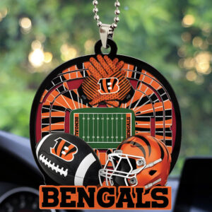 Cincinnati Bengals Custom shape 2-sided Acrylic Car Ornament - TMTHU743