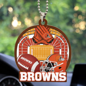 Cleveland Browns Custom shape 2-sided Acrylic Car Ornament - TMTHU771