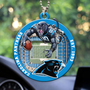 Carolina Panthers Custom shape 2-sided Acrylic Car Ornament - HOATT12594