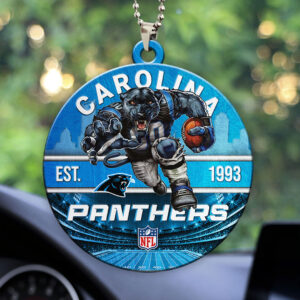 Carolina Panthers Custom shape 2-sided Acrylic Car Ornament - HOATT12900