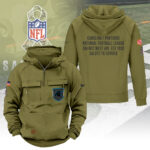 Carolina Panthers 2025 Salute to Service 2D Vintage Quarter Zip Hoodie - TANTN16582