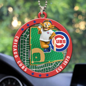 Chicago Cubs Custom shape 2-sided Acrylic Car Ornament - HOATT13036