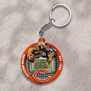 Chicago Bears Custom Shape 2-sided Keychain - HOATT12686