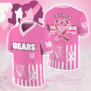 Chicago Bears x Breast Cancer Awareness 2025 3D Football Jersey - MAITM12872