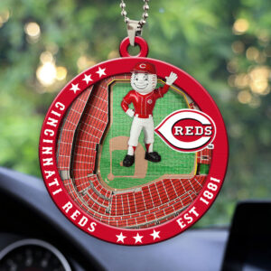 Cincinnati Reds Custom shape 2-sided Acrylic Car Ornament - HOATT13038
