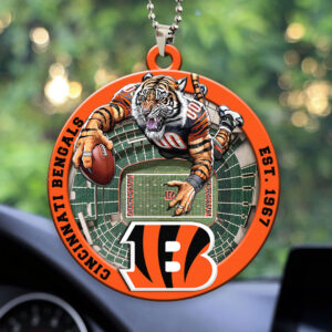 Cincinnati Bengals Custom shape 2-sided Acrylic Car Ornament - HOATT12578