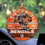 Cincinnati Bengals Custom shape 2-sided Acrylic Car Ornament - HOATT12902