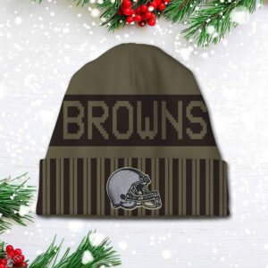 Cleveland Browns 2025 Salute to Service Beanie Hat - TANTN16554