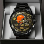 Cleveland Browns Black Stainless Steel Watch - TANTN16835