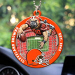 Cleveland Browns Custom shape 2-sided Acrylic Car Ornament - HOATT12579