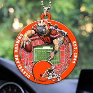 Cleveland Browns Custom shape 2-sided Acrylic Car Ornament - HOATT12579