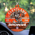 Cleveland Browns Custom shape 2-sided Acrylic Car Ornament - HOATT12903
