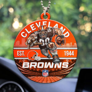 Cleveland Browns Custom shape 2-sided Acrylic Car Ornament - HOATT12903