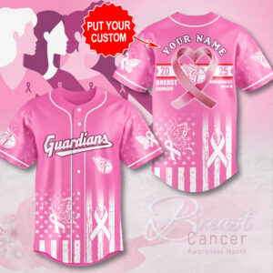 Personalized Cleveland Guardians x Breast Cancer Awareness 2025 Baseball Jersey - MAITM13021